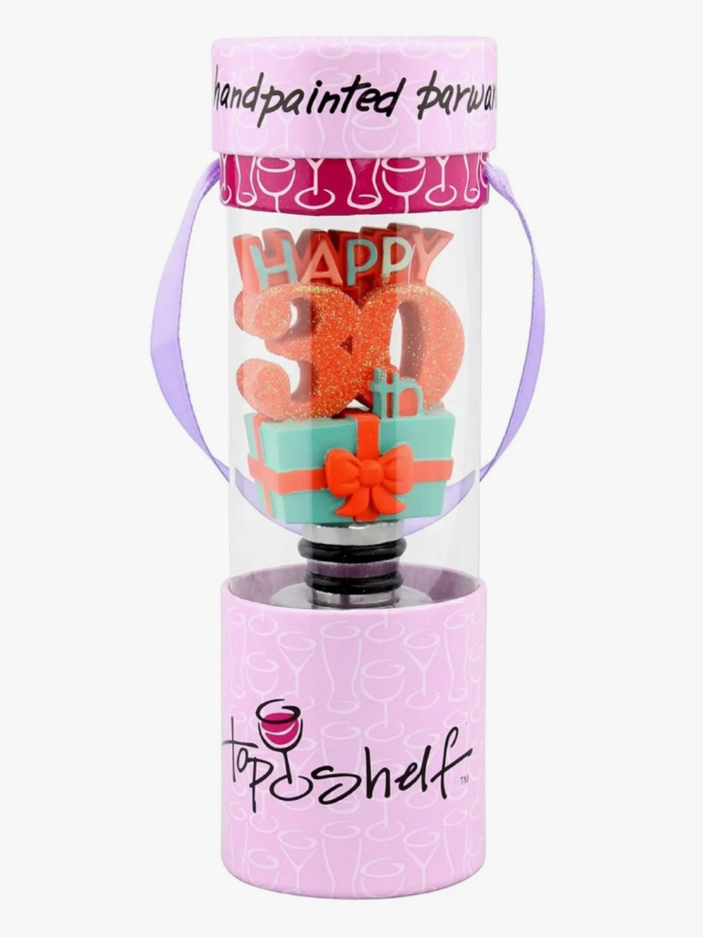 Top Shelf 30th Birthday Wine Stopper, 6.5, Multicolor NEW in package